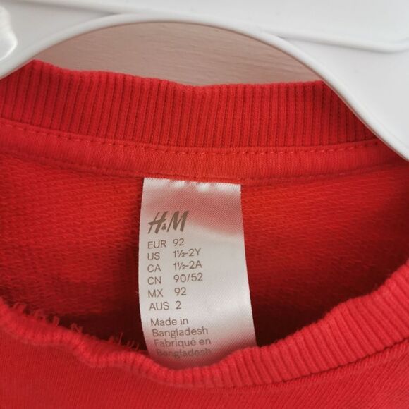 H&M color block sweatshirt size 12-18 m - Picture 2 of 4
